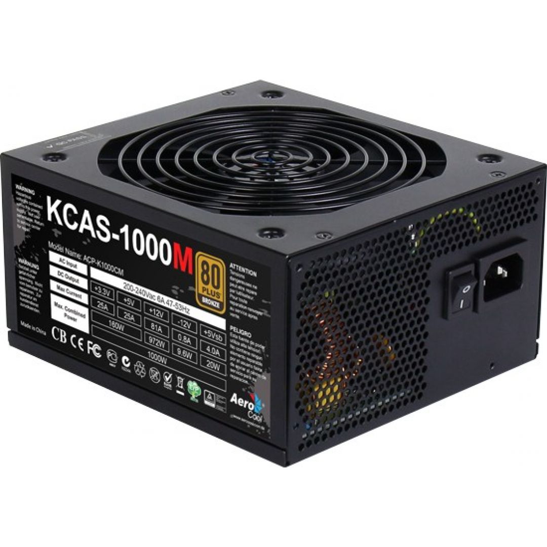 Бп аэрокул. Блок питания AEROCOOL KCAS 1000w. Блок питания KCAS 1000w. Блок питания AEROCOOL KCAS-1000m 1000w. Блок питания AEROCOOL KCAS 650w [KCAS-650m].