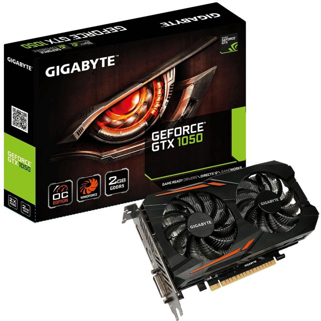 GIGABYTE GeForce GTX1050 (GV-N1050OC-2GD) – купить в dzvinok.ua