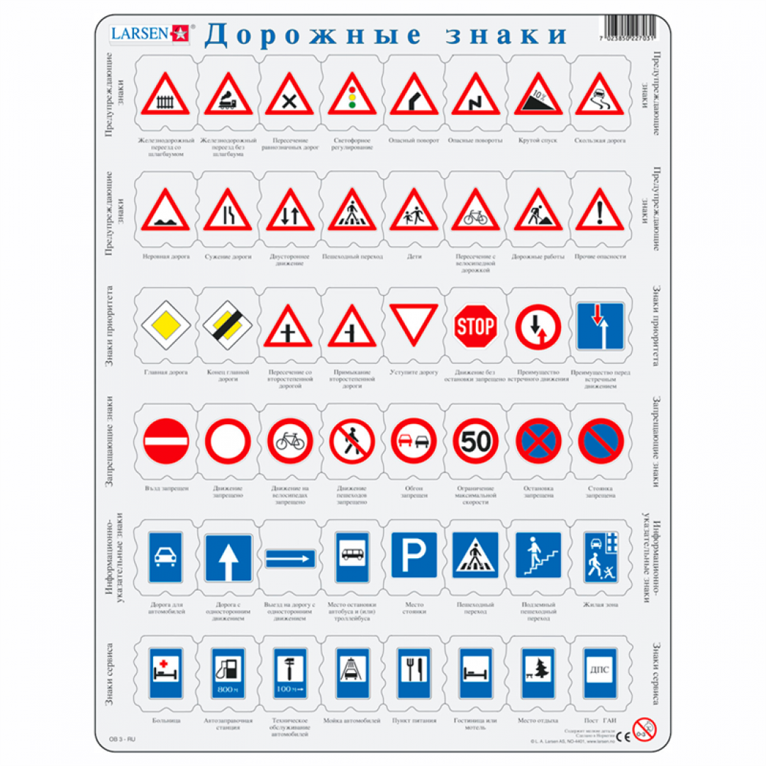 Знаки пдд без названий