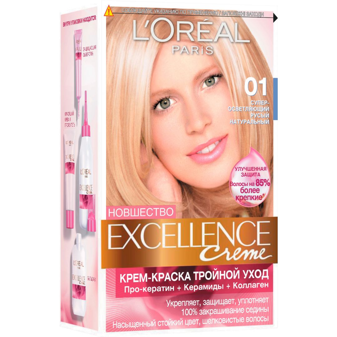 Краска для волос экселанс супер осветляющий 01 / Loreal Excellence