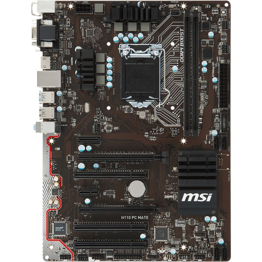 Msi mate. MSI h110 PC Mate. Материнская плата MSI h110 PC Mate. MSI PC Mate 1151. Материнская плата MSI 1151 сокет.