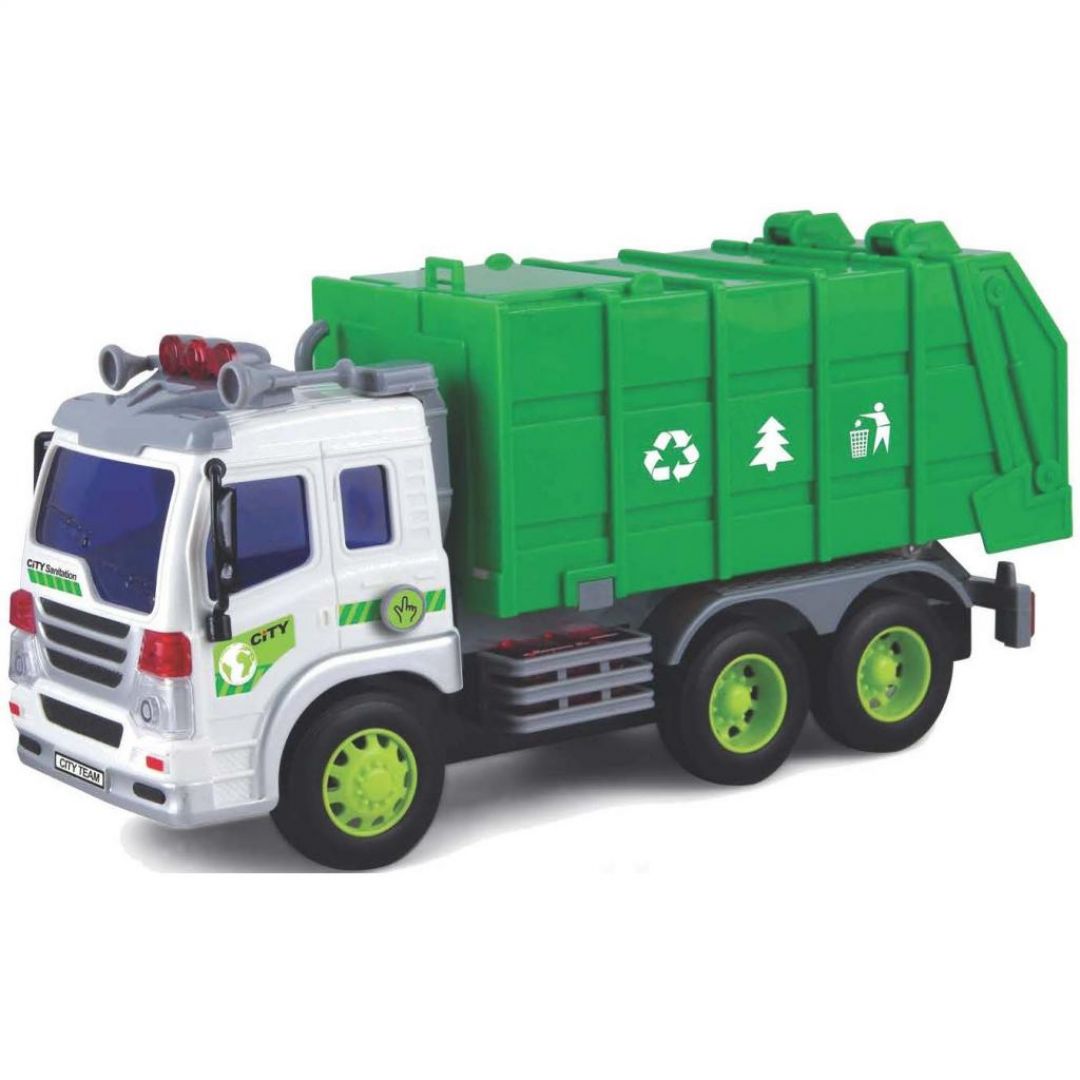 Мусоровоз для детей. Мусоровоз Dave Toy Junior Trucker (33018) 1:16. Мусоровоз Dave Toy со световыми и звуковыми эффектами (33018) 1:16 28.5 см. Машинки Green Toys мусоровоз. Garbage Truck мусоровоз.