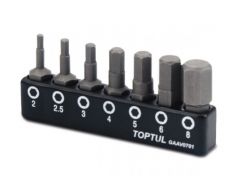 TOPTUL 1/4" 7ед. (Hex: 2, 2.5, 3, 4, 5, 6, 8mm) (GAAV0701) | Фото 1