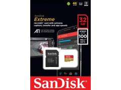 SANDISK microSDHC 32GB (Class10) V30 A1 UHS-I U3 R100/W60MB/s 4K Extreme + SD (SDSQXAF-032G-GN6MA) | Фото 3