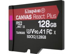 KINGSTON microSDXC 128GB UHS-II/U3 Class 10 Canvas React Plus R285/W165MB/s + SD-адап | Фото 1