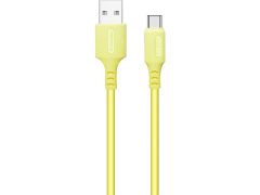 COLORWAY CW-CBUC043-YUSB Type-C (soft silicone) 2.4а 1м жовтий | Фото 1