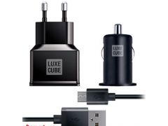 LUXE CUBE 2А USB Micro 3в1 чорний | Фото 1