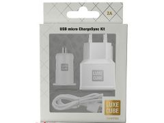 LUXE CUBE 2А USB Micro 3в1 білий | Фото 2