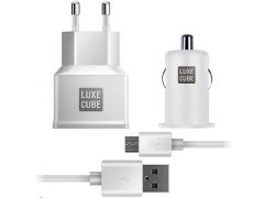LUXE CUBE 2А USB Micro 3в1 білий | Фото 1