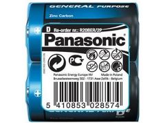 PANASONIC GENERAL PURPOSE R20 TRAY 2 ZINK-CARBON (R20BER/2P) | Фото 1