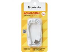 DEFENDER ACH01-03BH USB(AM)-Lightning White 1m (87479) | Фото 2
