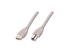 DIGITUS USB 2.0 (AM/BM) 3.0m, biege (AK-300102-030-E)