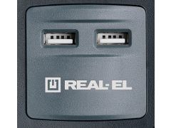 REAL-EL RS-8F USB CHARGE 3m Black | Фото 3
