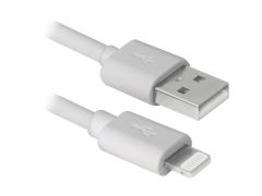DEFENDER ACH01-03BH USB(AM)-Lightning White 1m (87479) | Фото 1