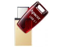 APACER AH180 32GB Type-C Dual USB 3.1 Red (AP32GAH180R-1) | Фото 2