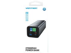 Акумулятор Vention 27000mAh 140W 5A PD, QC/3.0, 2xUSB-C, USB-A, LED Display, Gray (FHVH0) | Фото 2