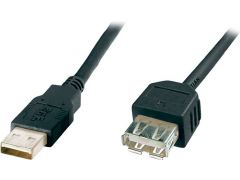 DIGITUS USB 2.0 (AM/AF) 3.0m, black (AK-300200-030-S) | Фото 1