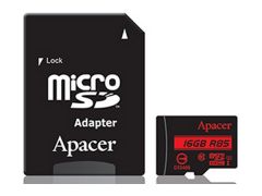 APACER microSDHC 16GB (Class 10) UHS-I U1+adapter (R85MB/s) (AP16GMCSH10U5-R) | Фото 1