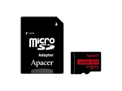 APACER microSDXC (UHS-1)128Gb class 10 V10 A1 R100MB/s (adapter SD)(AP128GMCSX10UB-R) | Фото 1