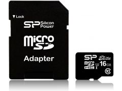 SILICON POWER microSDHC 16GB (Class 10) UHS-I Elite + Adapter | Фото 1