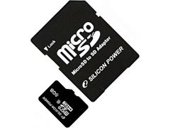 SILICON POWER microSDHC 8GB (Class 10) + Adapter