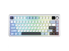 Aula F75 MAX Wireless/Bluetooth UA White/Blue (6978080501158) | Фото 1