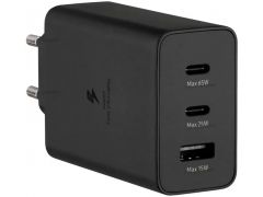 Мережевий зарядний пристрій Samsung EP-T6530NBEGEU 65W Power Adapter Trio (w/o cable) Black | Фото 2