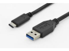 DIGITUS ASSMANN USB 3.0 AM/Type-C 1.0m, black (AK-300136-010-S) | Фото 1