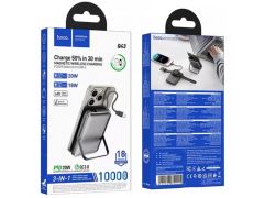Аккумулятор Hoco Q43 Clever 10000mAh PD20W (1C)+cable USB-C+watch charger+holder (Сірий) | Фото 3