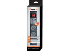 REAL-EL RS-3 USB CHARGE 1.8m Black | Фото 2