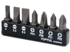 TOPTUL 1/4" 7ед. (SL: 4*0.5, 5.5*1, 6.5*1.2; PH1, PH2; PZ1, PZ2) (GAAV0704) | Фото 1