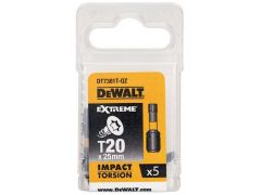 DeWALT IMPACT TORSION, Т20 мм,L раб.=25 мм, 5 штук (DT7381T) | Фото 1