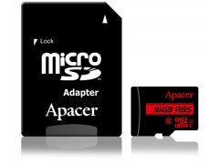 APACER microSDHC 16Gb (UHS-1)(R85Mb/s) (Class 10) + Adapter SD | Фото 1