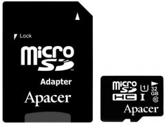 APACER microSDHC 32GB UHS-I U1+adapter