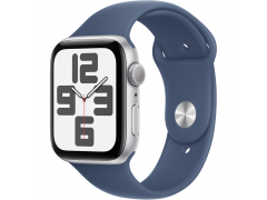 APPLE Watch SE 2024 GPS 44mm Silver Aluminium Case with Denim Sport Band - M/L | Фото 1