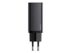 Автомобильное зарядное устройство BASEUS 2xUSB 65W GaN (USB-C+USB-A) black (CCGAN2L-B01) | Фото 2