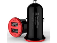 COLORWAY 2USB AUTO ID 3.4A (17W) red/black | Фото 3
