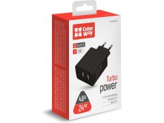 Мережевий зарядний пристрій ColorWay 2USB AUTO ID 4.8A (24W) чорний | Фото 3