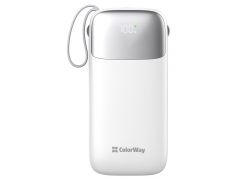 COLORWAY 30 000 mAh Powerful (USB QC3.0 + USB-C Power Delivery 22.5W) White | Фото 1