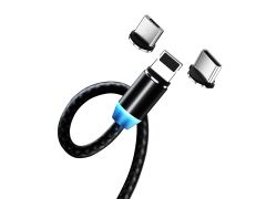 COLORWAY 3в1 (Lightning+MicroUSB+Type-C) Magnetic 2.4А 1м черний | Фото 3