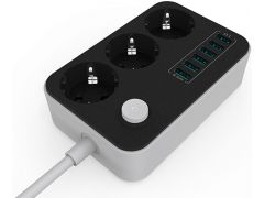 COLORWAY 3 розетки/6USB Black 1.8M | Фото 2