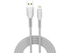Кабель USB ColorWay Apple Lightning (line-drawing) 2.4А 1м білий | Фото 3