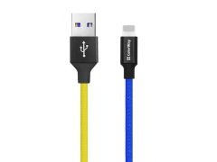 COLORWAY Apple Lightning (national) 2.4А 1м (синьо-жовтий) | Фото 1