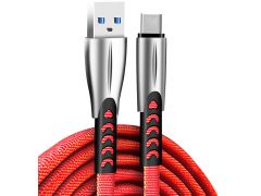 Кабель USB ColorWay CW-CBUC012-RD Type-C (zinc alloy) 2.4А 1м червоний | Фото 3