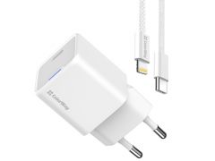 ColorWay GaN Mini 20W PD Port PPS USB-C білий cable Lightning | Фото 3