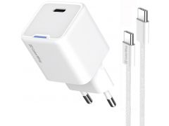 ColorWay GaN Mini 30W PD Port PPS USB-C біле + cable Type-C | Фото 2