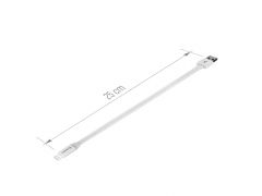 COLORWAY micro USB male – Lightning male, 25 см, білий | Фото 3