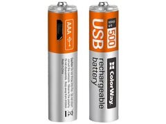 COLORWAY microUSB AAA/HR03 Li-Pol 400 mAh BL 2шт (CW-UBAAA-01) | Фото 1