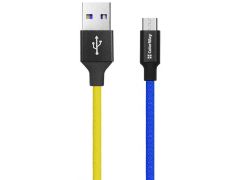 COLORWAY microUSB (national) 2.4А 1м (синьо-жовтий) | Фото 2