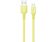 Кабель USB ColorWay MicroUSB (soft silicone) 2.4а 1м жовтий | Фото 2
